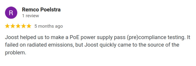 Klantervaring over PoE systeem EMC