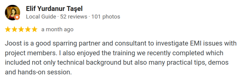 Review EMC cursus deelnemer