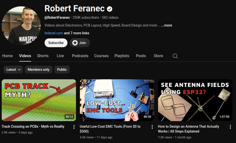 Robert Feranec YouTube channel — EMI measurement techniques interview with Joost Brilman